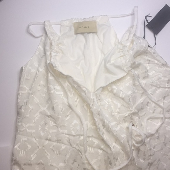 Ivory shorts Romper tank top with front tie - Picture 11 of 16